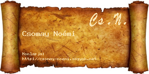 Csomay Noémi névjegykártya